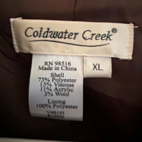 Vintage Coldwater Creek Brown and Black Brocade-Like Jacket Size XL EUC - Picture 5 of 5